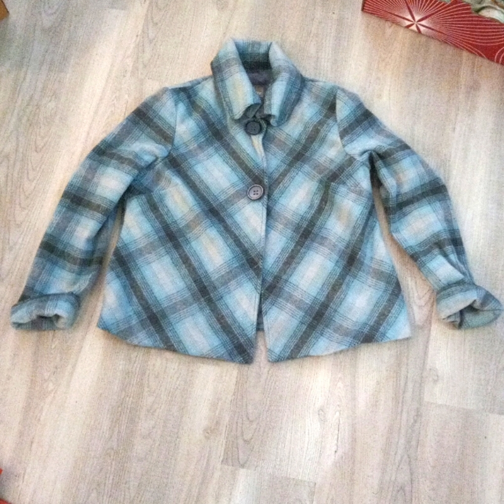 WOMENS TANJAY PLAID JACKET SIZE 14